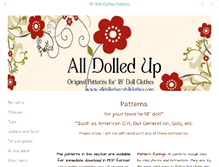 Tablet Screenshot of alldolledup-dollclothes.com